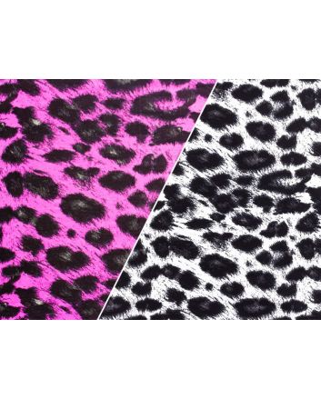 Colour Change Cotton Jersey, Electric Leopard, Pink