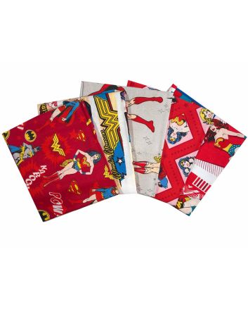 Comic Heroines Cotton Fat Quarters 5 Pack