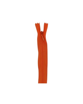 Concealed Invisible Closed End Dress Zip, 22 Inch, Orange