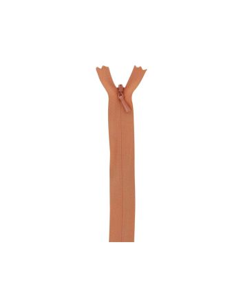 Concealed Invisible Closed End Dress Zip, 22 Inch, Peach