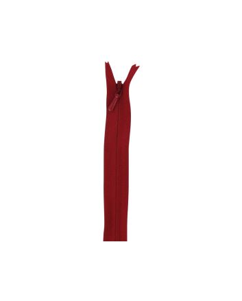 Concealed Invisible Closed End Dress Zip, 22 Inch, Red