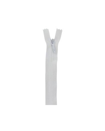 Concealed Invisible Closed End Dress Zip, 22 Inch, White