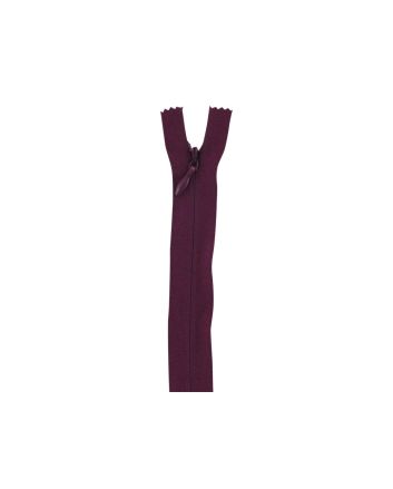 Concealed Invisible Closed End Dress Zip, 9 Inch, Burgundy