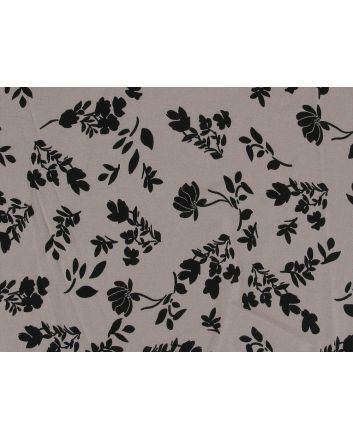 Contour Floral Viscose Print, Beige