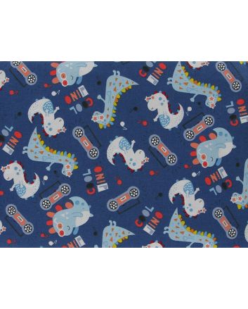 Cool Dino Cotton Print