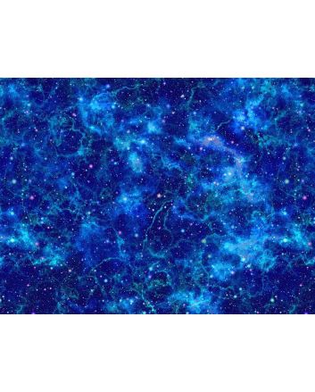 Cosmic Collection Cotton Print, Outer Blues
