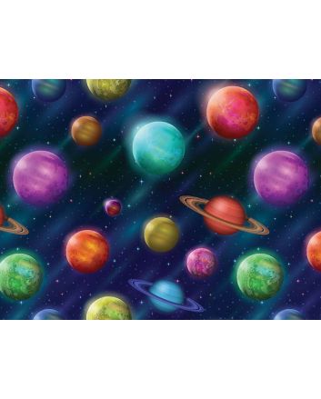 Cosmic Collection Cotton Print, Planets