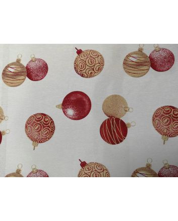 Cotton Rich Ottoman Canvas, Christmas Baubles