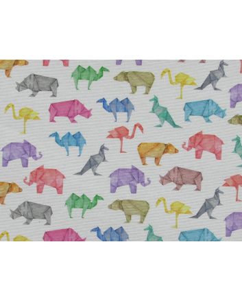 Cotton Rich Panama Canvas, Origami Animals