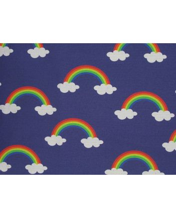Cotton Rich Panama Canvas Rainbow Clouds, Navy