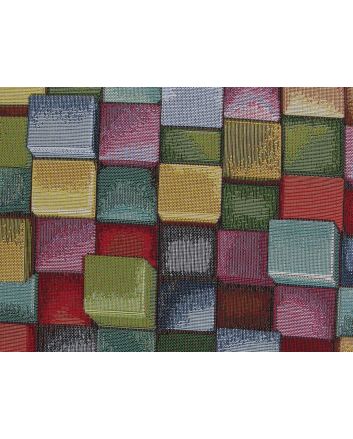Cotton Rich Woven Tapestry, Cube Puzzle