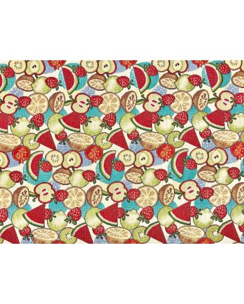 Cotton Rich Woven Tapestry, Fruits