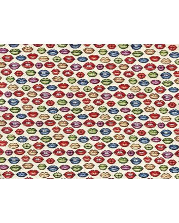 Cotton Rich Woven Tapestry, Lips