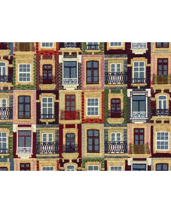 Cotton Rich Woven Tapestry, Lisbon Windows