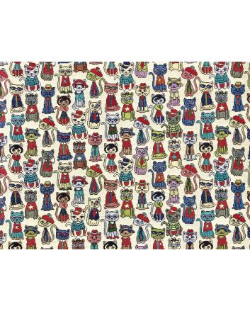 Cotton Rich Woven Tapestry, Meow