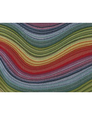 Cotton Rich Woven Tapestry, Rainbow Wave
