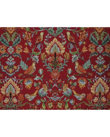 Cotton Rich Woven Tapestry, William, Red