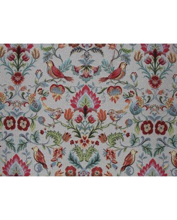 Cotton Rich Woven Tapestry, William, Silver