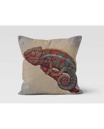 Cotton Rich Woven Tapestry Panel, Chameleon