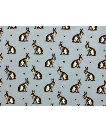Country Bunny Cotton Print, Blue