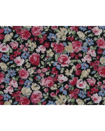 Country Meadow Cotton Poplin Print, Black