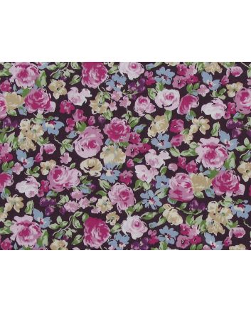 Country Meadow Cotton Poplin Print, Grape