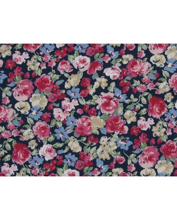 Country Meadow Cotton Poplin Print, Navy