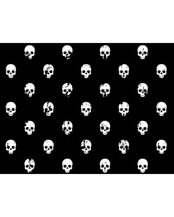 Crackled Skulls Cotton Print