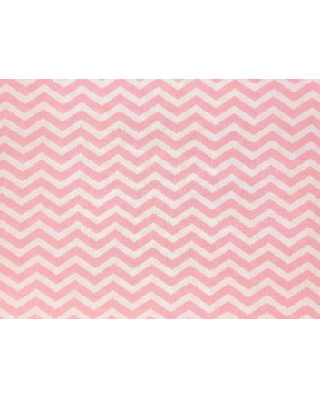 Craft Collection Cotton Print, Chevron, Candy Pink