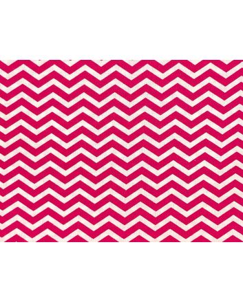 Craft Collection Cotton Print, Chevron, Cerise