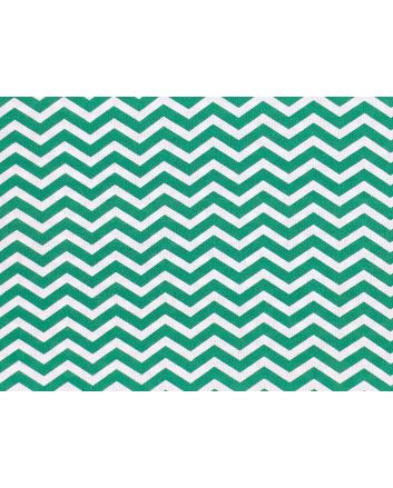 Craft Collection Cotton Print, Chevron, Emerald
