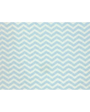 Craft Collection Cotton Print, Chevron, Light Blue