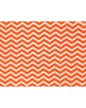 Craft Collection Cotton Print, Chevron, Orange