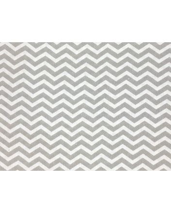 Craft Collection Cotton Print, Chevron, Silver