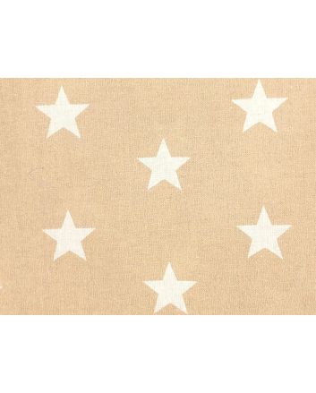 Craft Collection Cotton Print, Large Star, Beige