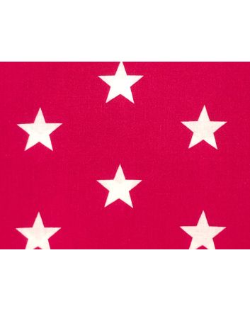 Craft Collection Cotton Print, Large Star, Cerise