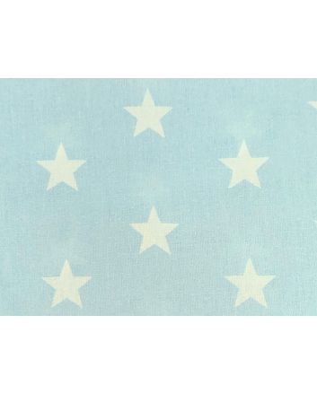 Craft Collection Cotton Print, Large Star, Light Blue