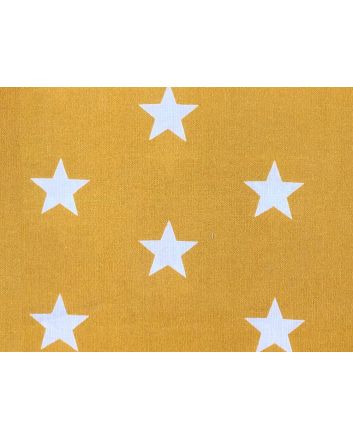 Craft Collection Cotton Print, Large Star, Mustard