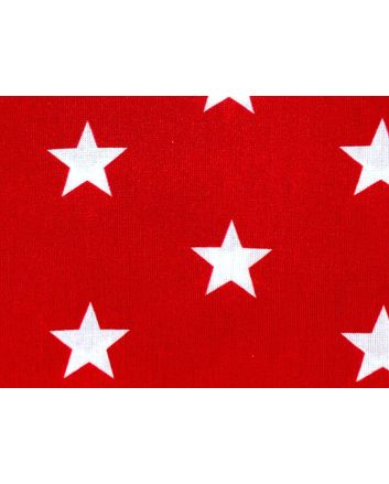 Craft Collection Cotton Print, Large Star, Red