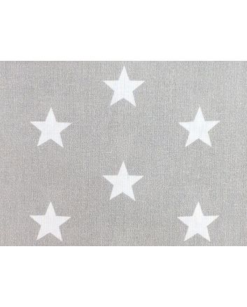 Craft Collection Cotton Print, Large Star, Silver