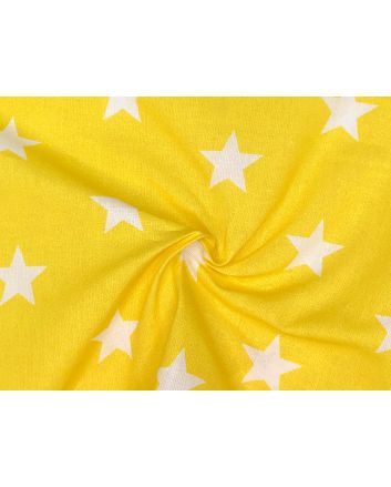 Craft Collection Cotton Print, Large Star, Yellow