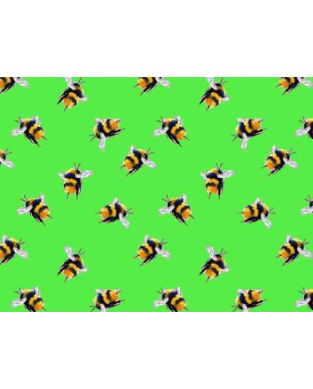 Craft Collection Cotton Print, Neon Bumble Bee, Lime