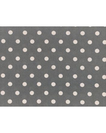 Craft Collection Cotton Print, Pea Spot, Dark Grey