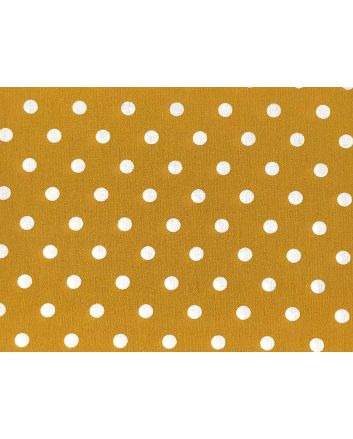 Craft Collection Cotton Print, Pea Spot, Mustard