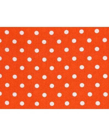 Craft Collection Cotton Print, Pea Spot, Orange