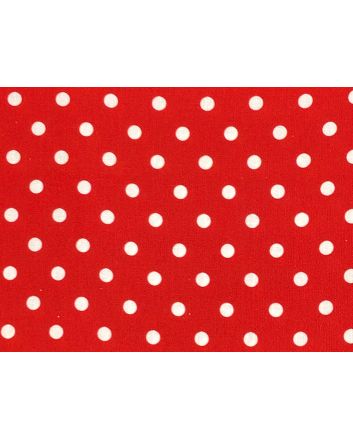 Craft Collection Cotton Print, Pea Spot, Red