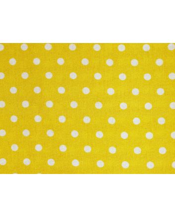 Craft Collection Cotton Print, Pea Spot, Yellow