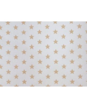 Craft Collection Cotton Print, Small Coloured Star, Beige