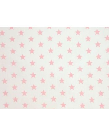 Craft Collection Cotton Print, Small Coloured Star, Candy Pink