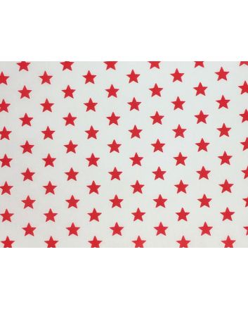 Craft Collection Cotton Print, Small Coloured Star, Red